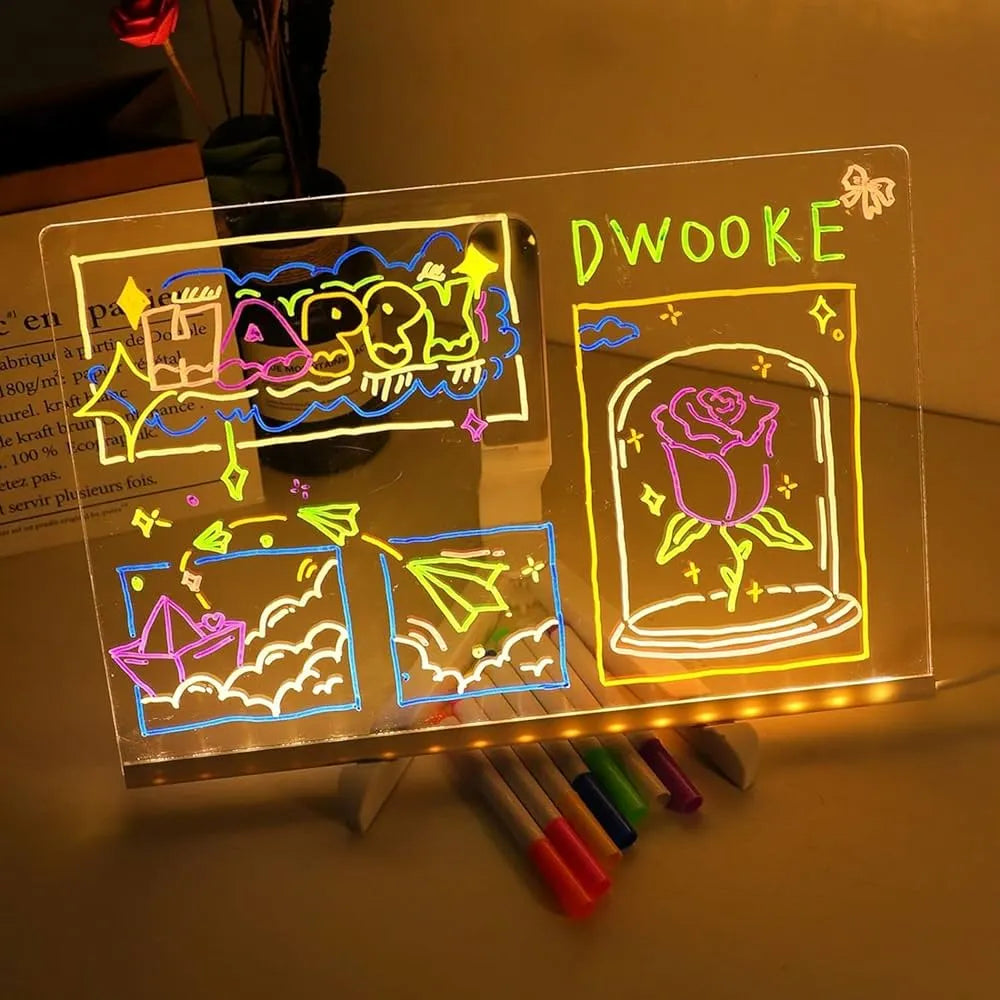 3D LED Acrylic Message Board with Pens