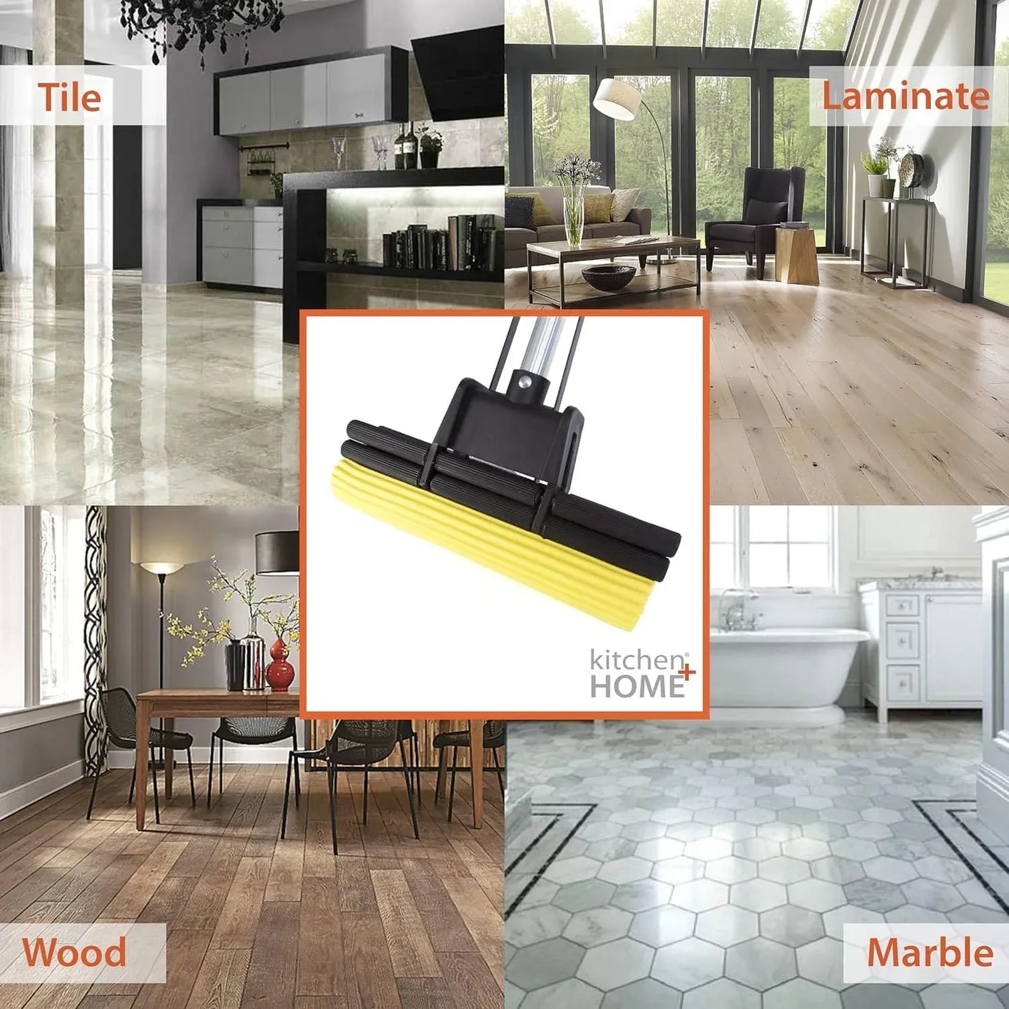 Double Roller Sponge Foam Mop