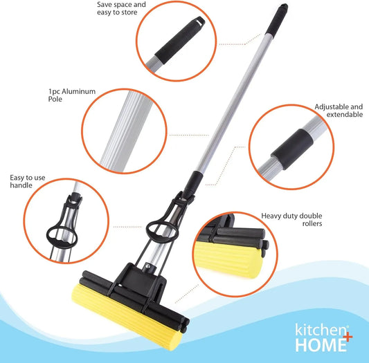 Double Roller Sponge Foam Mop