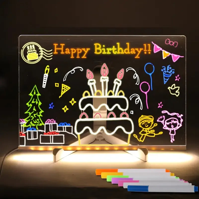 3D LED Acrylic Message Board with Pens