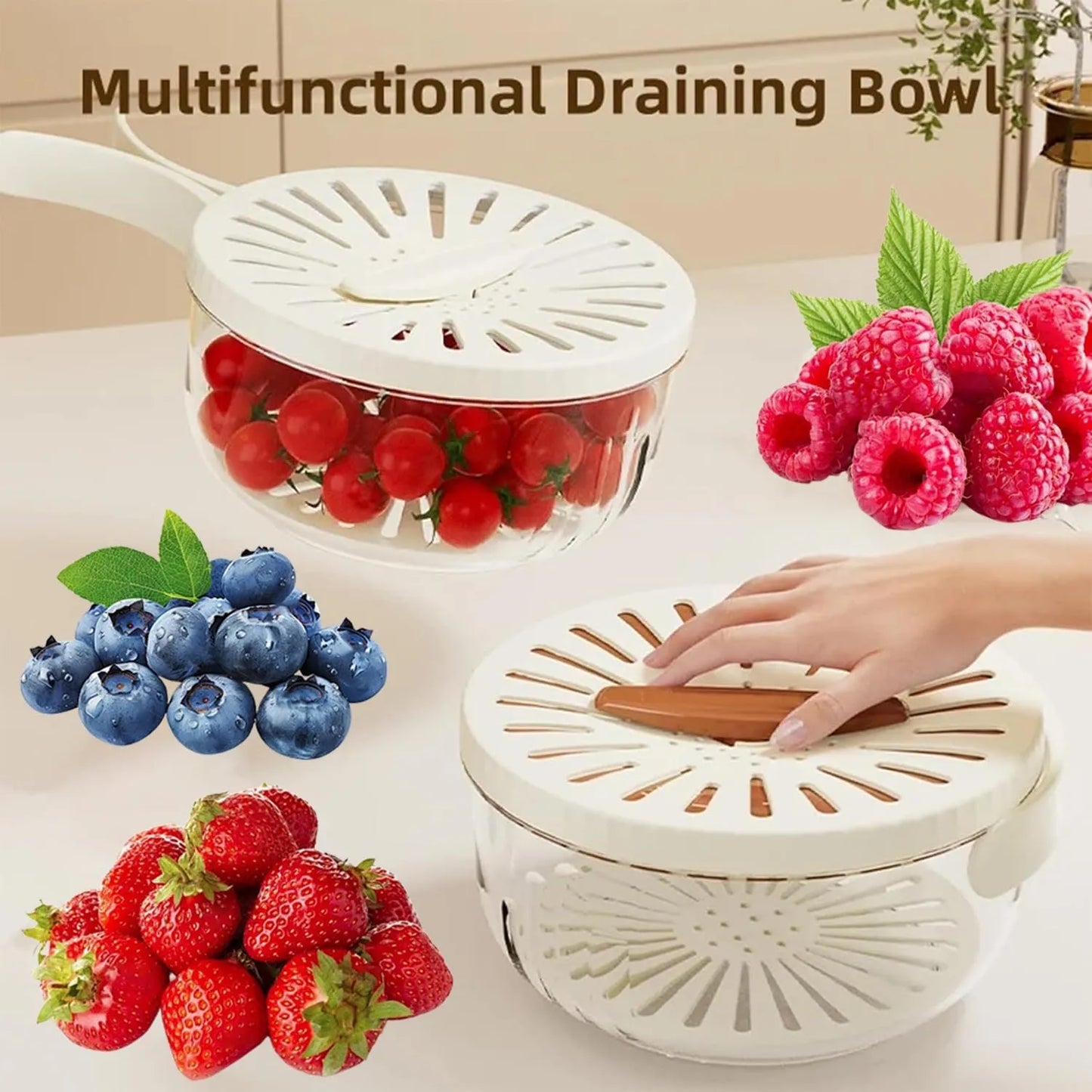 Multi-Functional Draining Basket With Lid