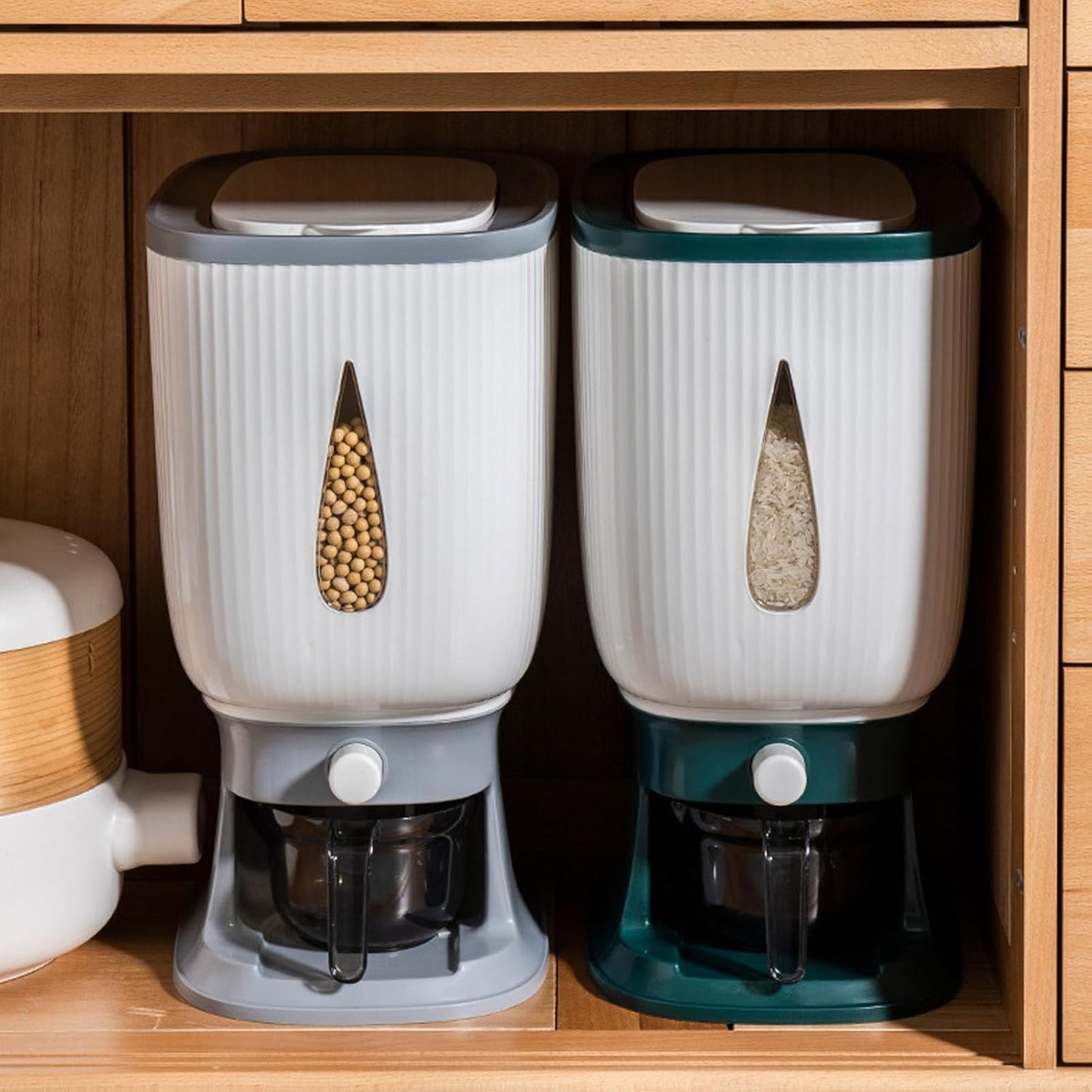 Automatic Rice & Grain Dispenser with Measuring Cup