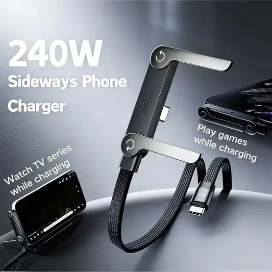 2 In 1 Type C Fast Charging Cable+ Mobile Stand ( 240W )