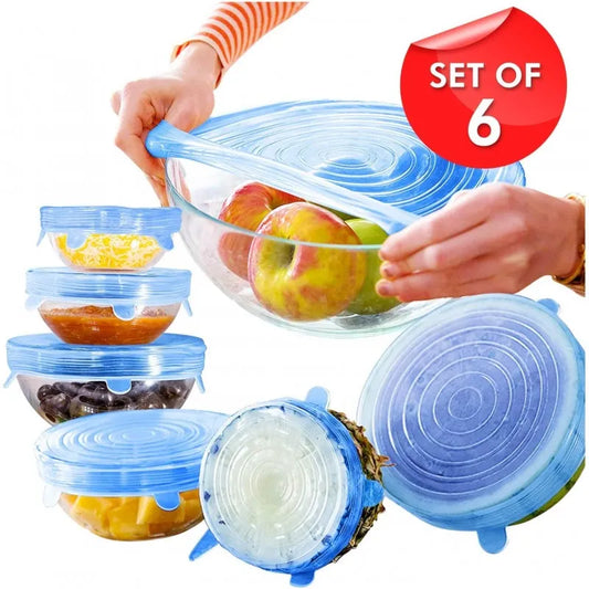 6 Pieces Silicone Covers Lids
