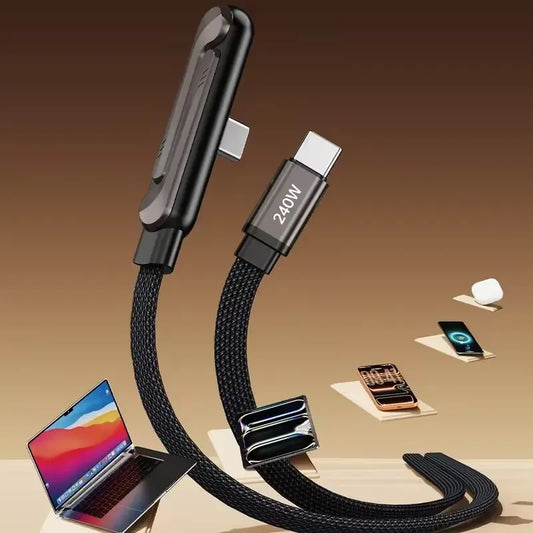 2 In 1 Type C Fast Charging Cable+ Mobile Stand ( 240W )
