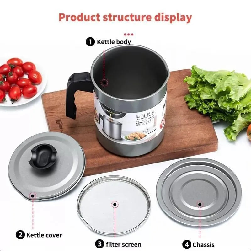 Large Capacity Stainless Steel Oil Filter Pot